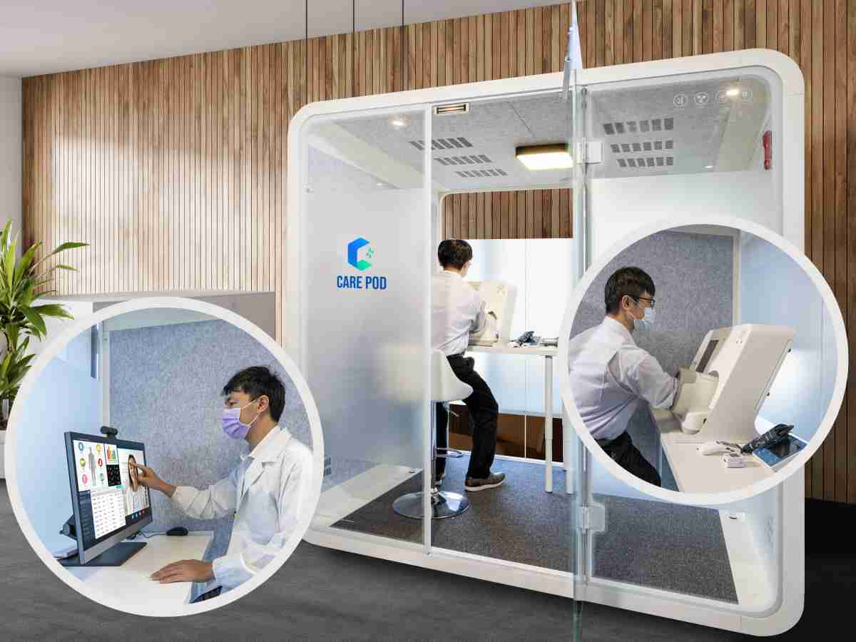 达擎于医疗科技展中展出＂远距诊疗舱＂，，，，以因应医疗数字化及社会高龄化趋势下、、、、复诊及慢性病患等族群对于远距看诊需求逐渐升高所推出的创新整合方案。。。多功能合一、、、、高隐私性的远距诊疗舱可根据病患端与医师端的不同需求，，，，提供弹性化及客制化功能，，，，节省医生和病患的精力及时间